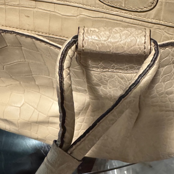 Cole Haan cream/ivory Crocodile-Embossed Women's Bag speedy style - Picture 10 of 10